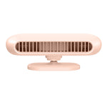 Bladeless Car Fan DC5V 4W 2400mAh Type-C Dual Turbine Adjustable Dashboard Air Circulation Fan