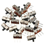 60pcs SS12D00G3 2 Position SPDT 1P2T 3 Pin PCB Panel Mini Vertical Slide Toggle Switch