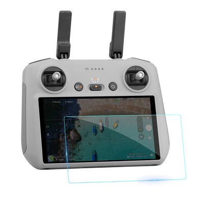 LinkMejor RC / RC2 Remote Control Tempered Glass Protective HD AR Screen Enhancing Film Anti-Reflective Slim for DJI Mini 4 PRO / Mini 3 Controller