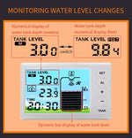 Ultrasonic Level Sensor Ultrasonic Water Tank Liquid Depth Level Meter Sensor Liquid Level Sensor with Temperature Display Water Level Gauge Automatic Water Addition