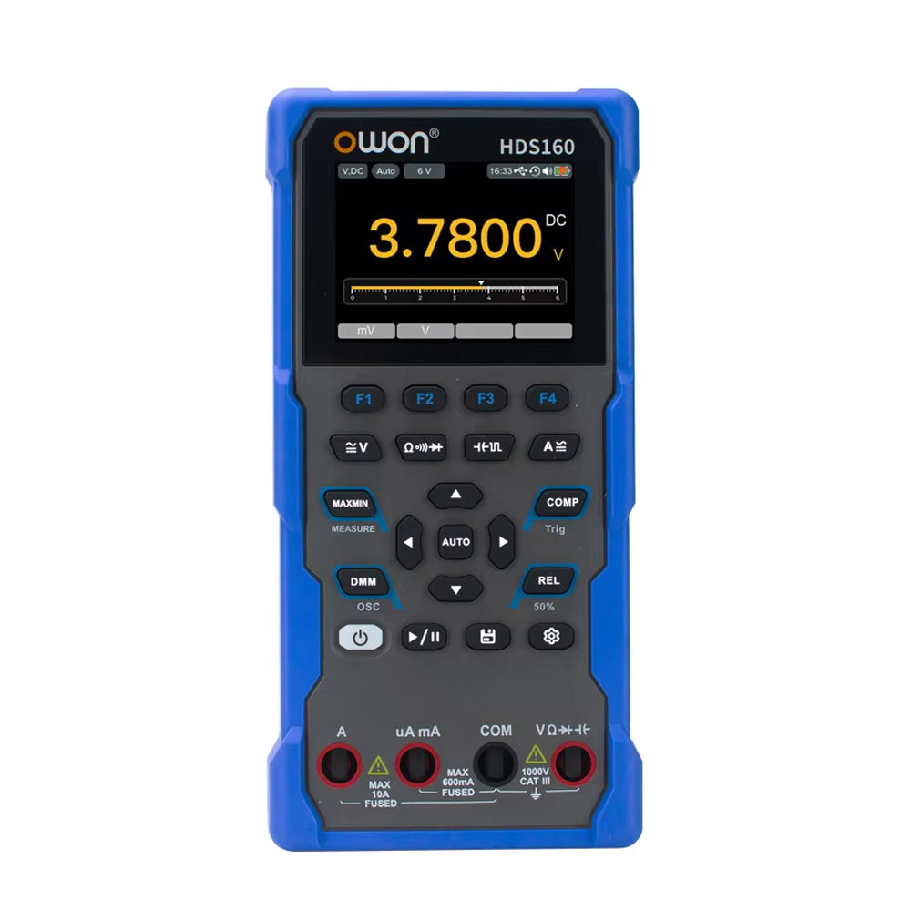 2in1 OWON HDS160 Oscilloscope Multimeter 60000 Counts True RMS 1MHz 1 Channel AC DC Voltage Current Tester 2.8" LCD CATIII 1000V
