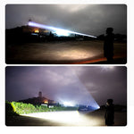 30W LED Flashlight Long Shoot Search Flashlight White Light High Power Torch Tactical Telescopic Zoom Hunting Lights