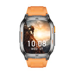 QX18 2.01-inch HD Screen GPS Compass 630mAh Battery LED Flashlight Voice Assistant bluetooth Call Heart Rate Blood Oxygen Monitor Sleep Monitoring Breathing Exercise Multi-sport Modes IP68 Waterproof Smart Watch
