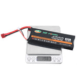 LinkMejor 7.4V 4000mAh 60C 2S LiPo Battery T Deans Plug for RC Drone