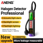 LinkMejor HD02 Halogen Refrigerant Leak tester R22 R32 R134a USB Rechargeable Lithium Battery Air Conditioning Tester Adjustable Sensitivity Gooseneck Flexible Cleaning