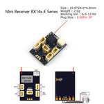 LinkMejor RX154-E/TE 2.4GHz 7CH Mini RC Receiver with Telemetry Integrates 2S 7A Brushless ESC Supports DSMX/2 for RC Drone