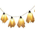 Elfeland Halloween Ghost LED String Lights Warm Light USB Powered LED Ambience String Lights for Indoor Outdoor Holiday Decoration