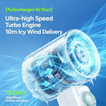 Tevorex 4000mAh Handheld Cooling Fan 199 Gears Speed Adjustable Long Battery 2-In-1 Rechargeable Portable Desktop Fan with LED Display for Indoor Outdoor