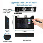 SAA-2N NanoVNA V2 Antenna Analyzer 3G Vector Network Analyzer 4.0 Inch Touching Screen Shortwave HF VHF UHF with Iron Housing