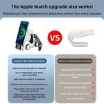 5 in 1 Wireless Fast Charger Phone Holder With Alarm Clock Time For iPhone 16 15 14 13 12 Pro Max Apple Watch 10 9 8 7 6 AirPods Pro 15W Fast Charging