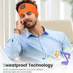 LinkMejor Wireless Noise Bluetooth V5.3 Sleep Headband USB Charging Soft Comfty Breathable Sweatproof Sports Headband