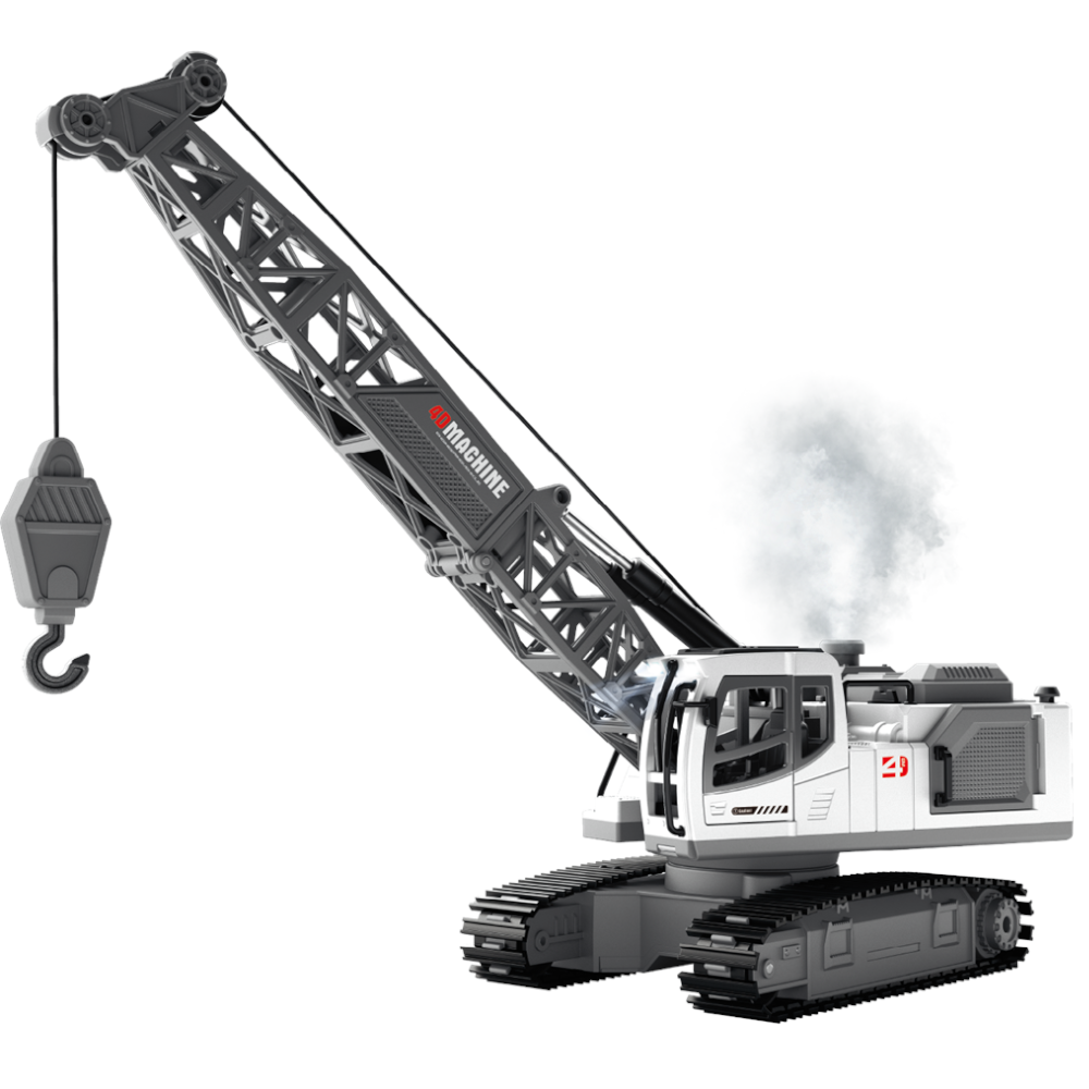 4DRC E4 RTR 2.4G 12CH RC Crane Car Spray LED Light Engineering Truck 720°Rotation Remote Control Vehicles Models Kids Toy