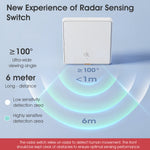 LinkMejor Tuya Smart Zigbe 10G Motion Sensor Radar Switch Single Live Wire/Neutral Live Wire APP Remote Control Human Motion Detection Alarm No Required Voice Control