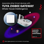 LinkMejor Tuya Smart Zigbee3.0 Push Button Switch 2Gang Remote Smart Life APP Control Timing Function Voice Control Work with Alexa Google EU Standard