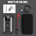 12V 3000A Jump Starter Portable Car Battery Booster Power Bank 400 LED Light 3 Modes Smart Safety Clamps For Up To 9.0L Gas 7.0L Diesel Car Motorcycle Vehicles
