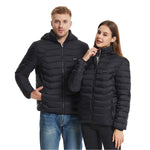 LinkMejor HZ-23 23 Zones Heated Jacket - Four-control, USB Charging, Smart Thermal Warm Jacket Uniex Heated Hooded Coat Outdoor Sportswear
