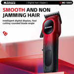 LinkMejor MS-5069 Hair Clipper 5W 2000mAh USB Rechargeable LCD Display Professional T Blade Mens Beard Trimmer Self Sharpening Blades Kit