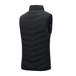 LinkMejor 35 Zones Black Electric Heated Vest for Men Women 5-control DC Charging Unisex Washable Outdoors Winter Warm Heating Clothing