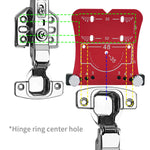 35mm Woodworking Hinge Hole Opener Punch Tool with Punch Locator and Limiting Frame Premium Aluminum Alloy for Quick Precise Drilling and Mounting of Hinges Versatile Application