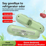 Refrigerator Deodorizer Ozone Sterilization Air Purifier 1200mAh Battery with Quick Air Purification for Effective Odor and Germ Removal