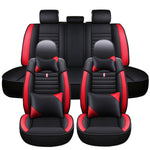 5 Seats Universal Car Seat Covers Deluxe PU Leather Seat Cushion Full Set Cover