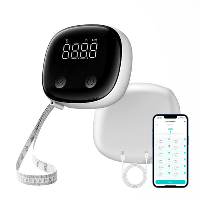 Smart Digital Body Tape Measure bluetooth Rechargeable 1.5m 60inch High Precision 0.1cm App Sync Multiple Users Fitness Weights Loss Muscle Gain Pregnancys Tracking Tools