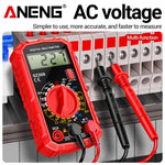 LinkMejor SZ308 Digital Multimeter Handheld AC/DC Voltage Current Resistance Ammeter with Diode Wave Output HFE Transistor Measurement and Low Battery Indication