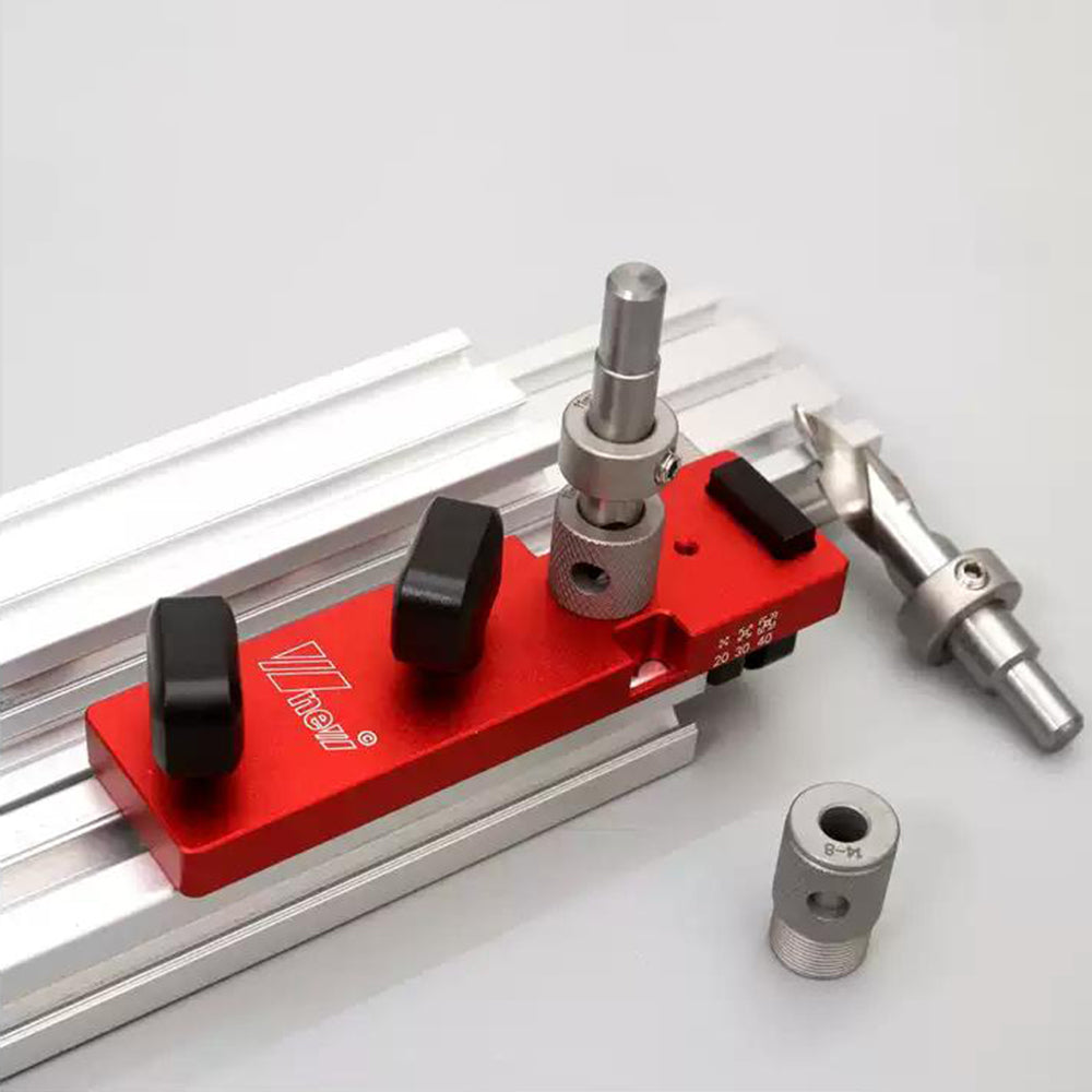 Wnew Aluminum Profile Drill Guide Access Hole Drill Jig With Step Drill Bits for For 2020 2040 3030 3060 European Standard Aluminum Extrusion Profile