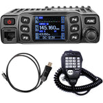 AT-778UV II Dual Band Mobile Radio 25W VHF UHF 200 Channels CHIRP Compatible 144-148MHz 420-480MHz Adjustable Mic Gain LCD