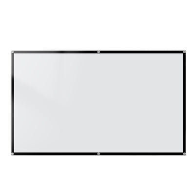 100/120 Inch Portable Foldable HD Projector Screen 16:9 Aspect Ratio Black Backing Outdoor Movie Screen for Home Theater Wide 160 Degree Viewing Angle Easy Installation