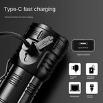 IPRee 8pcs LED Powerful LED Flashlight USB Rechargeable Camping Lantern EDC Torch Outdoor Pocket Light Portable Magnetic Clip Work Lamp