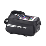 LinkMejor Bicycle Bag Frame Front Tube Cycling Bike Phone Mount Bag Waterproof Phone Case Holder 6.5 Inches Touchscreen Bag Accessories with Reflective Strip
