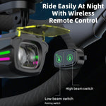 1100LM Multifunctional Wireless Remote Control Bicycle Headlight High-brightness USB-rechargeable Bike Front Light