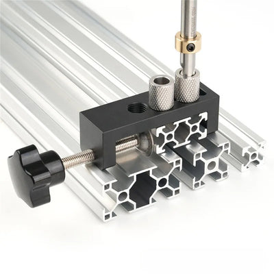 Aluminum Profile Drill Guide Access Hole Drill Jig For 2020 2040 3030 3060 4040 European Standard Aluminum Extrusion Profile (Double Holes)