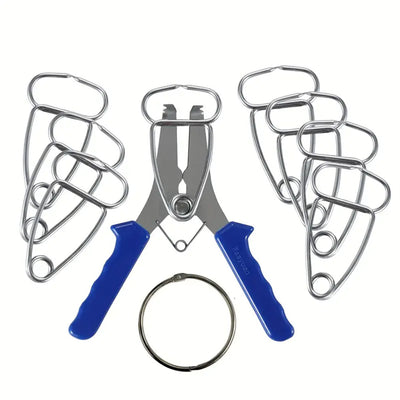 Stainless Steel Spring Clamps Kit Adjustable Plier 0-2 Inch Clamping Range for Woodworking DIY Projects Wood Trim Moldings Picture Frames