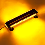 21 Inch 144W 42LED Double Side Traffic Strobe Flash Light Bar Amber Emergency Lamp Magnetic Mount 12V Universal