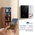 LinkMejor Wireless Matter Smart Thermostat Temperature Controller Wall-mounted 5A/16A Water Gas Boiler Heating Voice Control with Alexa Google Assistant
