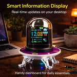 LinkMejor Smart Clock WiFi Weather Time Display Crypto Stock Monitor RGB LED Desk Clock Multi Function