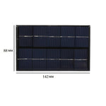 5V 2W Solar Panel Output USB Outdoor Portable Solar System Cell Phone Charger Solar Panel Battery Module Power Panel