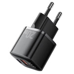 [GaN Tech] LinkMejor ES-CD31 20W 2-Port USB PD Charger USB-A+USB-C Fast Charging Wall Charger Adapter EU Plug US Plug for iPhone 16 16 Pro 15 14 13 Pro Max for Xiaomi 15 Ultra for Samsung Galaxy S25 Ultra for Huawei Pura X
