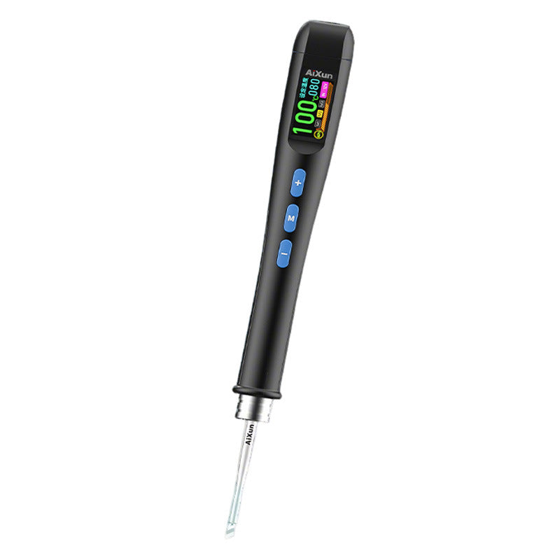 T208 Mini Electric Soldering Iron LCD Screen Adjustable Temperature 100W Portable Soldering Station USB Communication Programmable Welding Tools Micro Soldering PCB CPU IC Electronics Maintenance