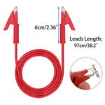 5PCS Alligator Clips Test Leads Dual Ended Crocodile Clips Insulated Flexible Copper Wire Multicolor Electrical Testing Cable