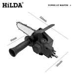 4 Inch Portable Conversion Head Kits Electric Drill to Electric Chain Saw Adapter Attachment Woodworking Pruning Tools for Garden