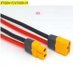 LinkMejor XT30U XT60H XT90H Drone Connectors with Gold-Plated Copper Contact and Soft Silicon Cable for Stable Current Flow Eco-friendly Flame-Retardant Material for Drones Hobby Toys Battery Connections