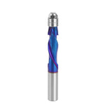 1/2" Shank YK20 Carbide CNC Router Bit Blue Coated Compression Flush Trim Mill for Slotting and Trimming