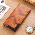 LinkMejor Genuine Leather Men’s Long Wallet Large-capacity Coin Purse RFID Blocking Credit Card Holder Multifunctional Handbag Clutch Wallet