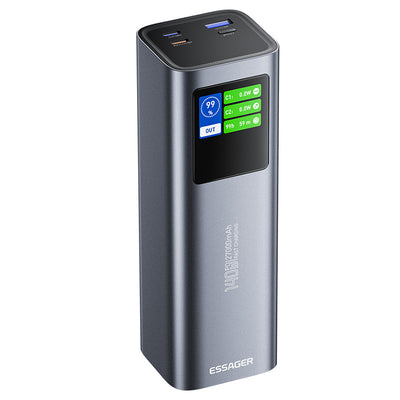 LinkMejor F3011 140W 99.9Wh 27000mAh Power Bank Smart Digital Display External Battery Power Supply with 1 Input & 3 Outputs Support PD3.1/3.0 QC2.0/3.0/4.0 AFC SCP FCP PPS Fast Charging for iPhone 17 17Pro Max 16 15 14 for Samsung Galaxy W26