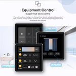 Tuya Smart Home Multiple Zigbee3.0 Control Panel 4-inch LCD Touch Screen 3 Gang Smart Switch APP Remote Control Zigbe Gateway Required