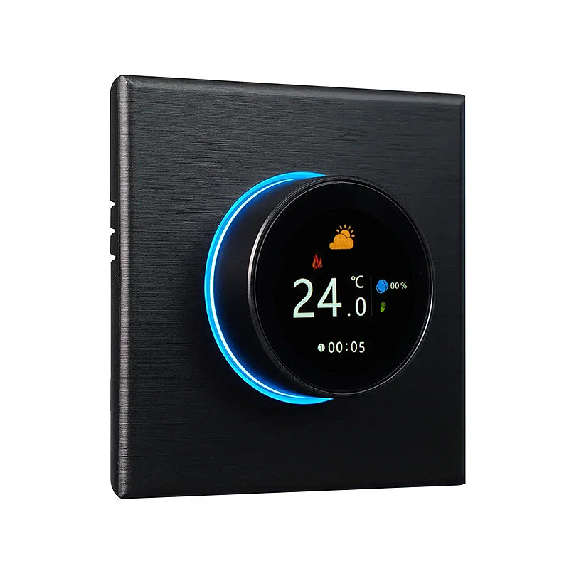 LinkMejor Smart WiFi Smart Home Heating Knob Thermostat with Digital Display Temperature Controller for Water/Electric/Gas Boiler Heating Voice Control Works with Alexa Google Home