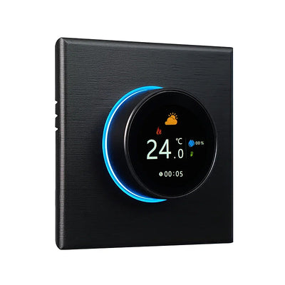LinkMejor Smart WiFi Smart Home Heating Knob Thermostat with Digital Display Temperature Controller for Water/Electric/Gas Boiler Heating Voice Control Works with Alexa Google Home